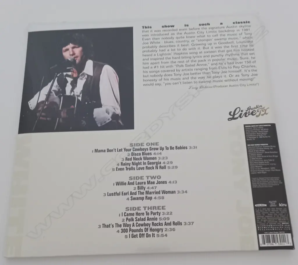 Tony Joe White, Live!, (Sealed Album), (Double Album) Image 1++